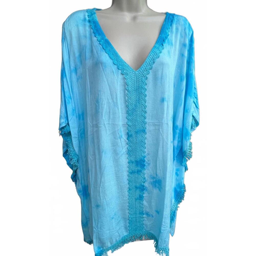 NEW JESSICA TAYLOR women's sunset escape kaftan in blue